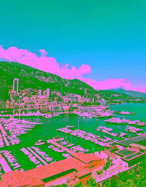 Monaco Port Hercule with superyachts and Monte Carlo bay — private boat trip Monaco French Riviera