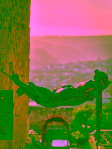 Bronze reclining woman sculpture in Saint-Paul-de-Vence, art-filled village on the French Riviera, Cannes Antibes Saint-Paul-de-Vence day tour